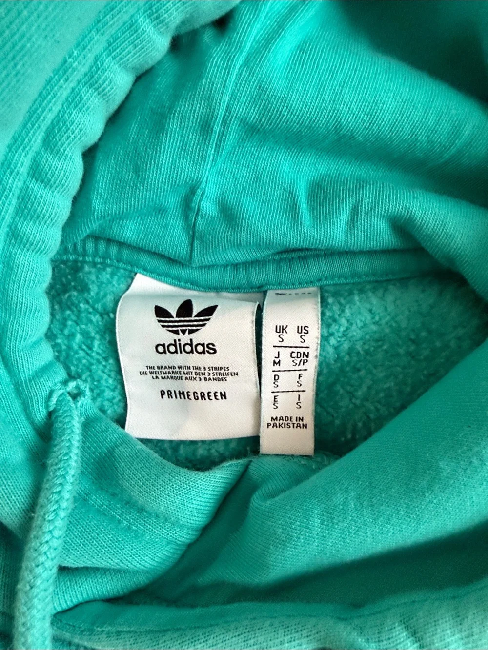 adidas Teal Pullover Hoodie with Trefoil Logo